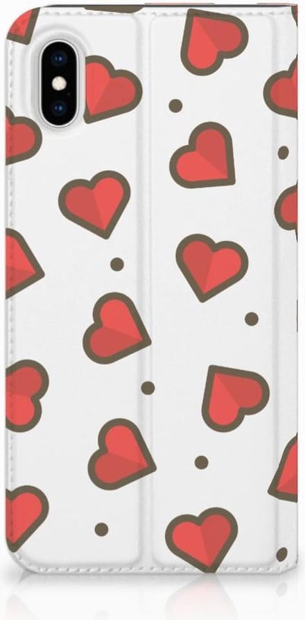 Apple iPhone Xs Max Hoesje met Magneet Hearts