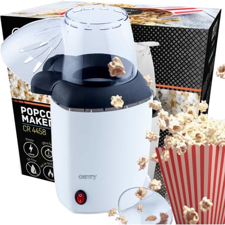 Popcornmachine Vetvrij, 1200W Antislipvoeten, Snelle bereiding, CE EAC, Wit