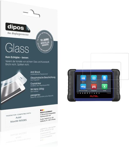 dipos – 2x Pantserfolie geschikt voor Autel MaxiIM IM508S | 9H Screenprotector