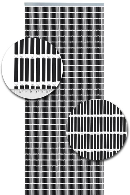 Vliegengordijn Hulzen Zwart - 90cm x 210cm
