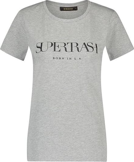 Supertrash - T-Shirt - T Shirt Dames - Grijs - Maat S