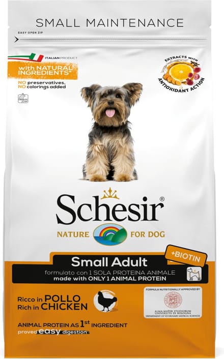 6x Schesir Hondenvoer Dry Small Kip 2 kg
