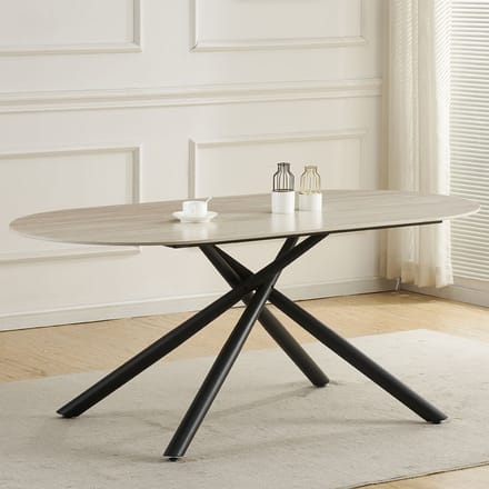 Milton & Oldbrook Eettafel 180 cm Mezdra Travertinlook