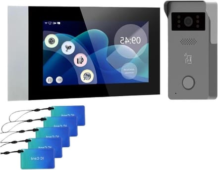 Video Intercom Kit - Deurbel Systeem - Toegangscontrole - 7 Inch Kleuren Touchscreen - 1080P HD - Wit
