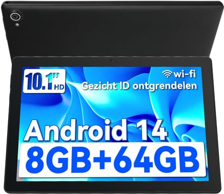 Hotlight- Android 15 Tablet - 10.1 inch - 20(3+17)GB RAM/64GB ROM– 5000mAh - Zwart