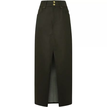 Pepe Jeans Coated Midi Rok Bruin XS Vrouw