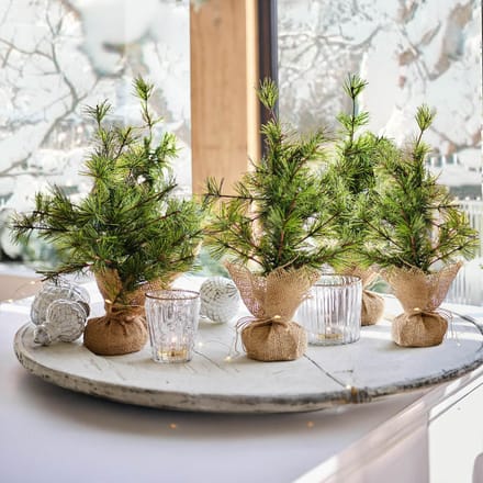 LOBERON Sierboom set van 4 Millies groen/bruin