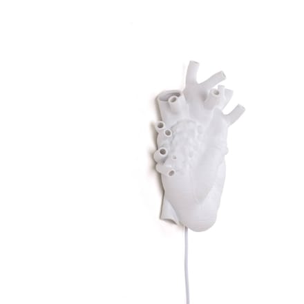 SELETTI LED wandlamp Heart Lamp van porselein, wit