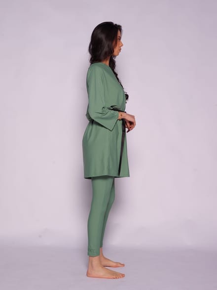 MYKINY BRAND - Burkini Maya - Groen - Maat M- badpak - waterafstotend