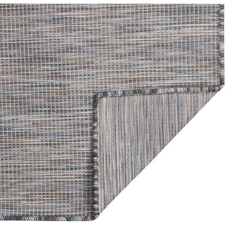 vidaXL - Buitenkleed - platgeweven - 160x230 - cm - bruin - en - blauw