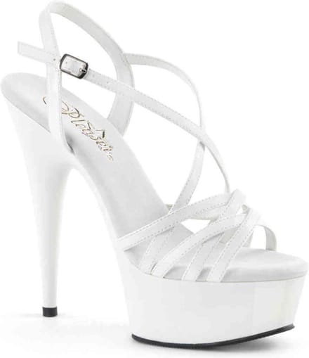 EU 39 = US 9 | DELIGHT-613 | 6 Heel, 1 3/4 PF Criss-Cross Strap Sandal