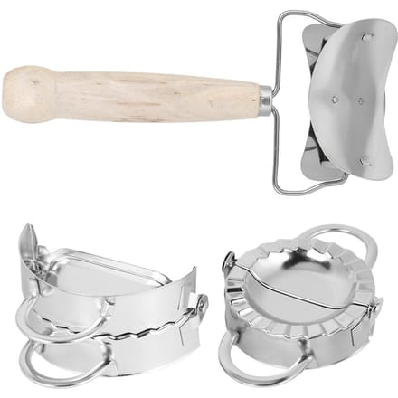 304 Roestvrij Staal Handmatige Dumpling Maker Set met Dumpling Wrapper Tool Keukengerei white