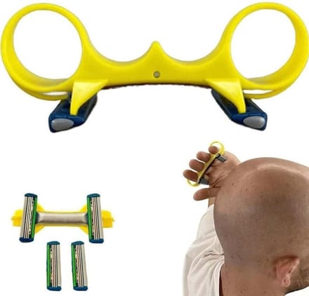 Scheerapparaat Tondeuse - Verzorgingsset Mannen - Glad Scheren - Dubbele Scheerkoppen - Draagbaar Ontwerp - Geel