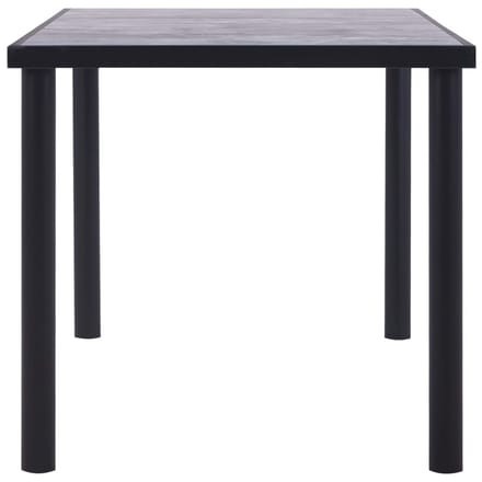 vidaXL - Eettafel - 160x80x75 - cm - MDF - zwart - en - betongrijs