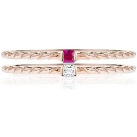 Morellato 1930 roségoudkleurige sterlingzilver SAHA16016 damesring white