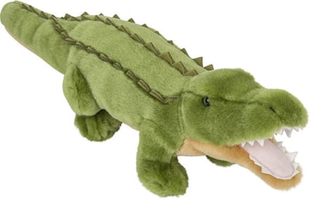 Nature Planet Krokodil knuffel - pluche - groen - 36 cm - knuffeldier