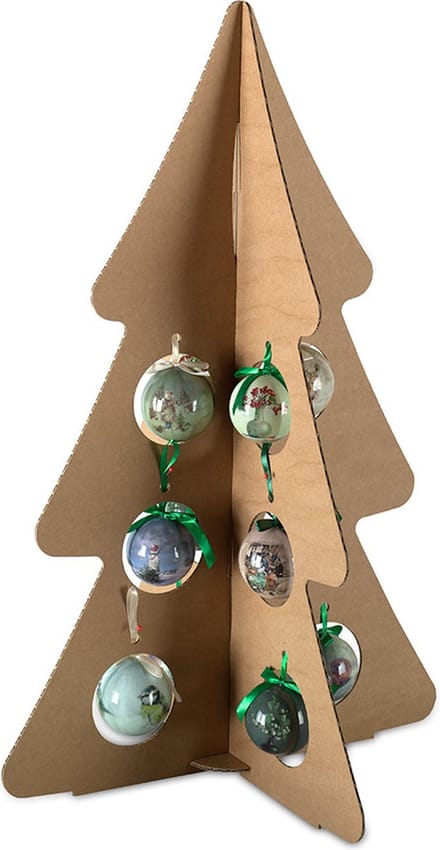 Kartonnen Kerstboom 77 x 43 cm ( Marius van Dokkum, Henk Helmantel, Rein Pol, Dorus Brekelmans)