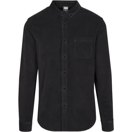 Urban Classics - Corduroy Overhemd - S - Zwart