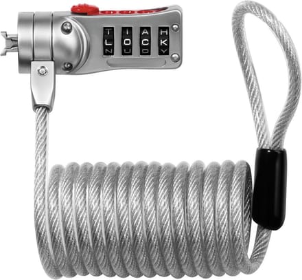MASTER LOCK Computer - anti-diefstal - kabel met woordcombinatie slot - zelf oprollende kabel
