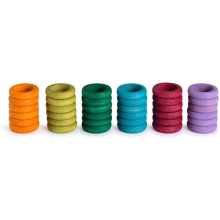 Grapat ringen 6 extra kleuren 36 stks 18 mnd+