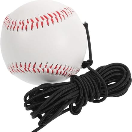 Honkbal Trainingsapparaat - Slag Oefenen - Verbeter Controle - Elastisch Touw - 4 Meter Touw - Zwart