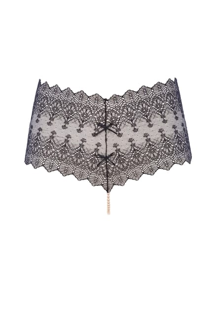 Bracli | Geneva Panty Parel String Set | Zwart 2 | Luxe Lingerie Maat Plus