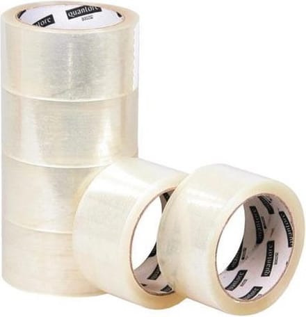 Verpakkingstape Quantore 50mmx60m PP transparant | 6 stuks