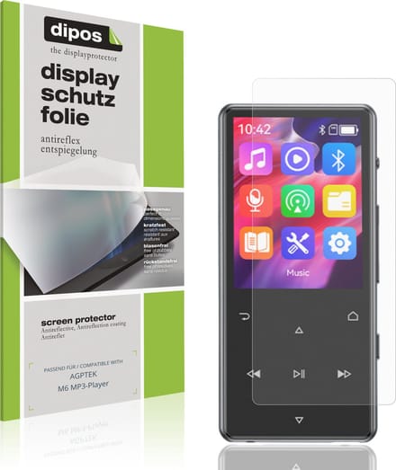 dipos – 4x Matte Beschermfolie geschikt voor AGPTEK M6 MP3-Player | Krasbestendige & antireflecterende Screenprotector Ultra-Thin