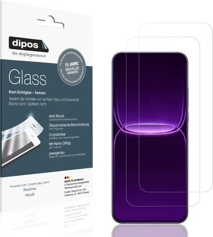 dipos – 2x Pantserfolie geschikt voor Realme Neo8 | 9H Screenprotector