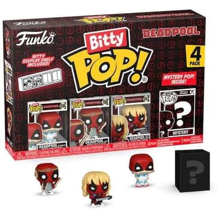 Verzamelaarsbeeldje Funko Deadpool Bitty POP! Vinyl Sleepover (x4)