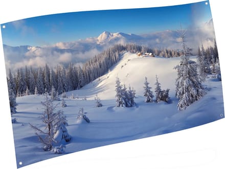 Achtergrond Doek Winterbos XL - 300x150cm - My Village