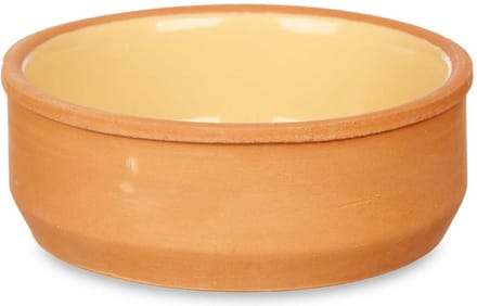 La Dehesa Tapas/creme brulee serveer schaaltjes - set van 6x - terracotta - geel - 12 x 4 cm