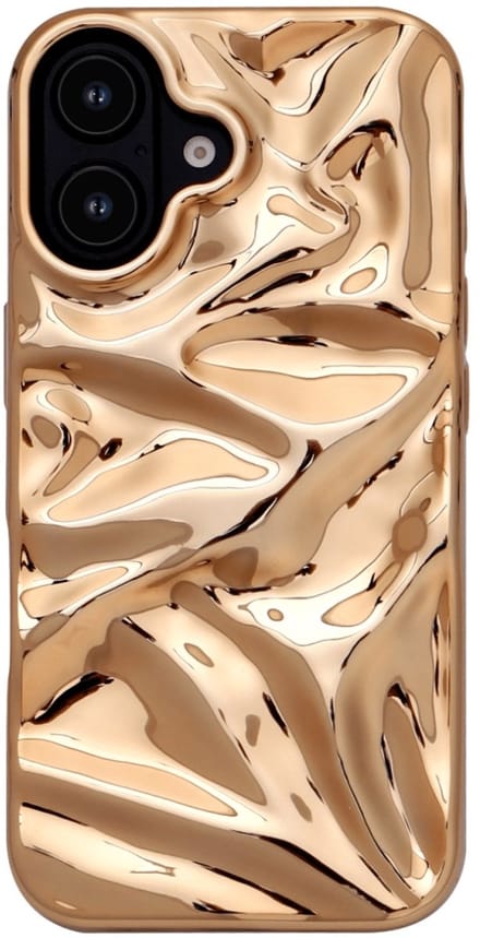 Cityhoesje - Backcover iPhone 16 â“ 3D Curved Glossy - Goud
