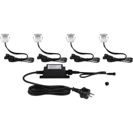 Paulmann Outdoor Link & Light Grondspots Zilver Set 0,8w 4 Stuks