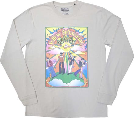 The Beatles - Yellow Submarine Tracklist Longsleeve shirt - M - Creme