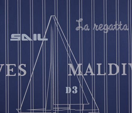 Dutch Wallcoverings Vliesbehang maritiem - blauw