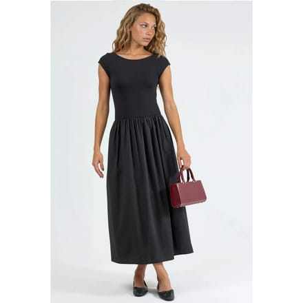 Casual Midi-jurk met Ronde Hals
