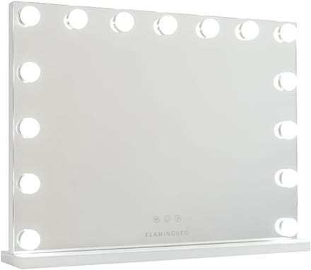 Make-up Spiegel - Verlichte Spiegel - Schoonheidsrituelen - Instelbare Intensiteit - 58x43x12 cm - Wit