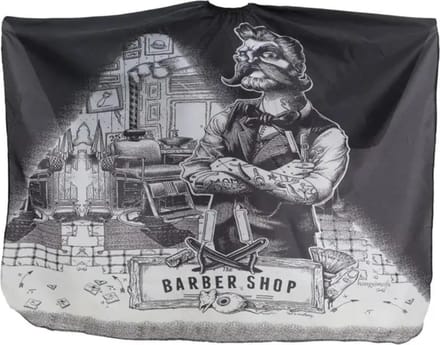 Nivard Baardschort - Beard Bib - Scheerschort - Baard Cape - Kappersmantel - Kapmantel - Kapsalon