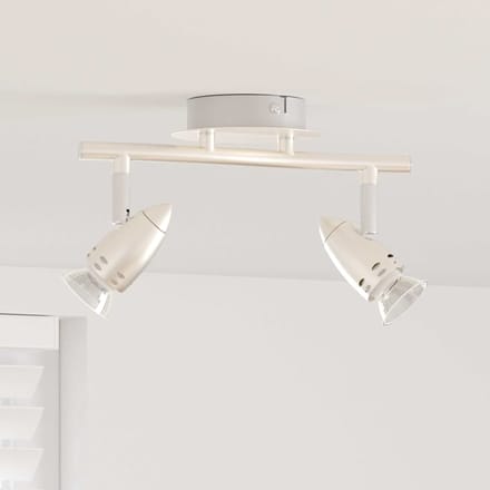 vidaXL Plafondspot met schijnwerpers Nikkel 27 x 10 x 12 cm Metaal