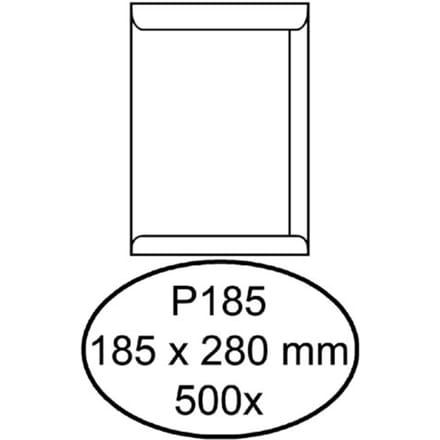 Envelop Quantore akte P185 185x280mm wit 500 stuks
