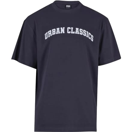 Urban Classics - UC College Logo Tall Heren Tshirt - M - Blauw