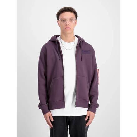 Geprinte hoodie met rits aan de achterkant Alpha Industries