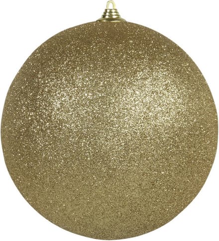 Othmar Decorations Kerstbal - groot - goud - D18 cm - kunststof - glitter afwerking - kerstversiering