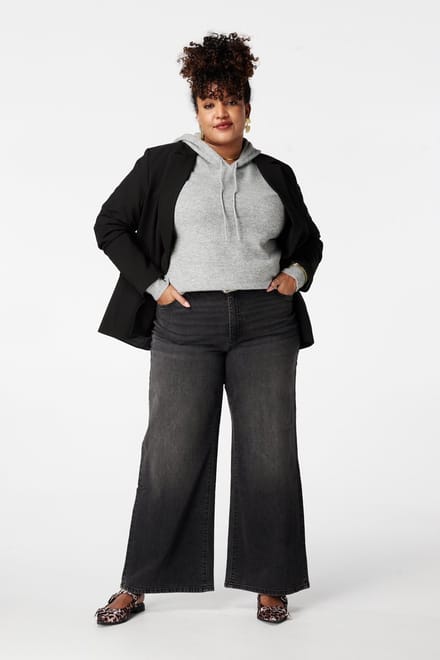 MS Mode Jeans Wide leg jeans met hoge taille