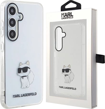 Hoes voor Samsung Galaxy S24+ S926, Karl Lagerfeld, IML Luxury Choupette, Transparant