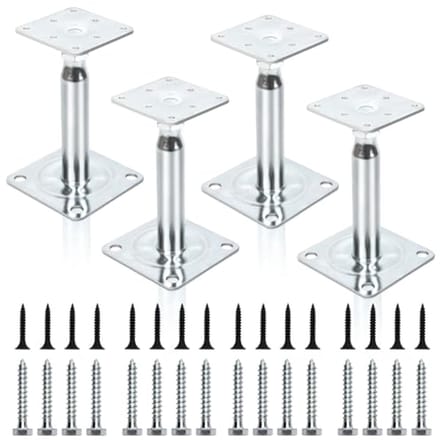 Verstelbare Paaldragers voor Hekken en Pergola's - Hoogte 100-150 mm, Staal