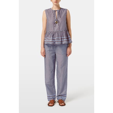 Scotch & Soda Bow Details Top Block Print Size: 36 | Tanks & Camis Outlet | Dames |