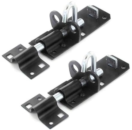 Sterke schuifbare afsluitbare padbolt (8 inch) voor schuurdeuren en poorten, 2 stuks