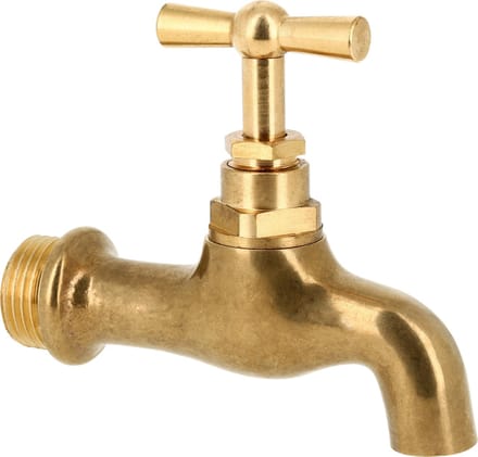 Sanitaire - messing tapkraan - 1 -2" - bu.dr. - met gladde uitloop